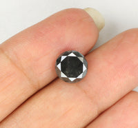 2.59 Ct Natural Loose Diamond Round Black Color I3 Clarity 8.30 MM KDL7395