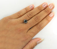2.59 Ct Natural Loose Diamond Round Black Color I3 Clarity 8.30 MM KDL7395
