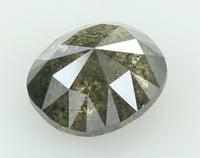 Natural Loose Diamond Oval Black Grey Salt And Pepper Color I3 Clarity 6.20 MM 0.99 Ct KDL7397