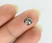 Natural Loose Diamond Oval Black Grey Salt And Pepper Color I3 Clarity 6.20 MM 0.99 Ct KDL7397