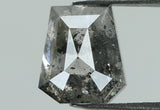 Natural Loose Diamond Coffin Black Grey Salt And Pepper Color I3 Clarity 6.30 MM 1.03 Ct KDL7466