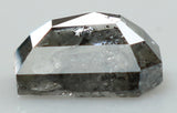 Natural Loose Diamond Coffin Black Grey Salt And Pepper Color I3 Clarity 6.30 MM 1.03 Ct KDL7466