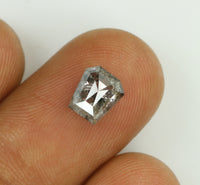 Natural Loose Diamond Coffin Black Grey Salt And Pepper Color I3 Clarity 6.30 MM 1.03 Ct KDL7466