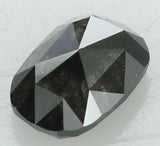 Natural Loose Diamond Oval Black Color I3 Clarity 6.70 MM 0.82 Ct KDK1066