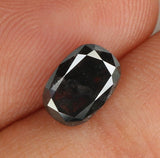 Natural Loose Diamond Oval Black Color I3 Clarity 6.70 MM 0.82 Ct KDK1066