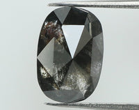 Natural Loose Diamond Oval Black Color I3 Clarity 6.70 MM 0.82 Ct KDK1066