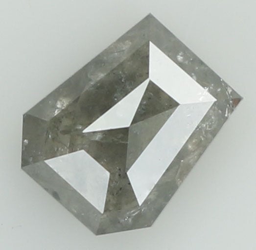 0.65 CT Natural Loose Coffin Shape Diamond Salt And Pepper Coffin Shape Diamond 5.40 MM Black Grey Color Coffin Rose Cut Diamond QL5831