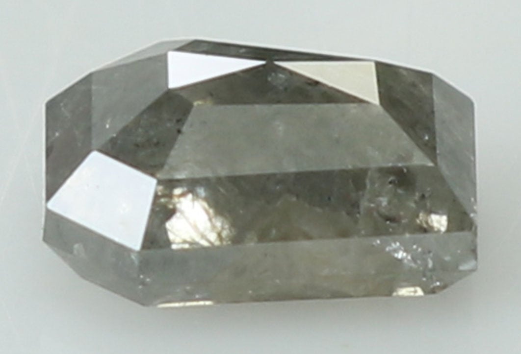 0.65 CT Natural Loose Coffin Shape Diamond Salt And Pepper Coffin Shape Diamond 5.40 MM Black Grey Color Coffin Rose Cut Diamond QL5831