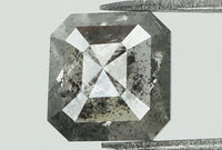 Natural Loose Diamond Emerald Black Grey Salt And Pepper Color I3 Clarity 4.50 MM 0.45 Ct KDL7606