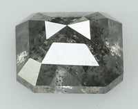 Natural Loose Diamond Emerald Black Grey Salt And Pepper Color I3 Clarity 4.50 MM 0.45 Ct KDL7606