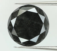 2.59 Ct Natural Loose Diamond Round Black Color I3 Clarity 8.30 MM KDL7395