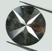 2.59 Ct Natural Loose Diamond Round Black Color I3 Clarity 8.30 MM KDL7395