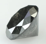 2.59 Ct Natural Loose Diamond Round Black Color I3 Clarity 8.30 MM KDL7395