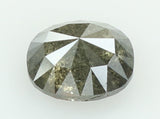 Natural Loose Diamond Oval Black Grey Salt And Pepper Color I3 Clarity 6.20 MM 0.99 Ct KDL7397