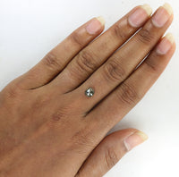 Natural Loose Diamond Oval Black Grey Salt And Pepper Color I3 Clarity 6.20 MM 0.99 Ct KDL7397