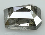 Natural Loose Diamond Coffin Black Grey Salt And Pepper Color I3 Clarity 6.30 MM 1.03 Ct KDL7466
