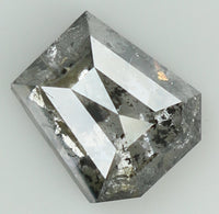 Natural Loose Diamond Coffin Black Grey Salt And Pepper Color I3 Clarity 6.30 MM 1.03 Ct KDL7466