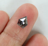 Natural Loose Diamond Shield Black Color I3 Clarity 6.60 MM 0.80 Ct KDL7662