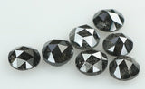 Natural Loose Diamond Round Rose Cut Black Grey Salt And Pepper Color I3 Clarity 7 Pcs 1.12 Ct KDL7737