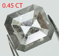 Natural Loose Diamond Emerald Black Grey Salt And Pepper Color I3 Clarity 4.50 MM 0.45 Ct KDL7606