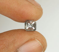 Natural Loose Diamond Emerald Black Grey Salt And Pepper Color I3 Clarity 4.50 MM 0.45 Ct KDL7606