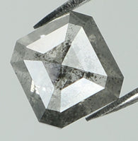 Natural Loose Diamond Emerald Black Grey Salt And Pepper Color I3 Clarity 4.50 MM 0.45 Ct KDL7606