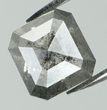 Natural Loose Diamond Emerald Black Grey Salt And Pepper Color I3 Clarity 4.50 MM 0.45 Ct KDL7606