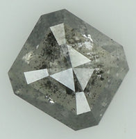 Natural Loose Diamond Emerald Black Grey Salt And Pepper Color I3 Clarity 4.50 MM 0.45 Ct KDL7606