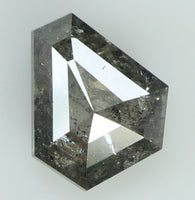 0.87 Ct Natural Loose Diamond Coffin Black Grey Salt And Pepper Color I3 Clarity 6.40 MM KDL7838