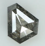 0.87 Ct Natural Loose Diamond Coffin Black Grey Salt And Pepper Color I3 Clarity 6.40 MM KDL7838