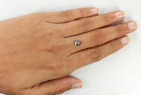 0.87 Ct Natural Loose Diamond Coffin Black Grey Salt And Pepper Color I3 Clarity 6.40 MM KDL7838
