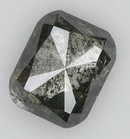 0.86 Ct Natural Loose Diamond Cushion Black Grey Salt And Pepper Color 5.93 MM KDL7859