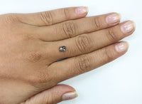 0.86 Ct Natural Loose Diamond Cushion Black Grey Salt And Pepper Color 5.93 MM KDL7859