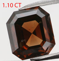 IGI CERTIFIED Natural Loose Diamond Emerald Deep Orangy Brown Color SI2 Clarity 1.10 Ct KDL7721