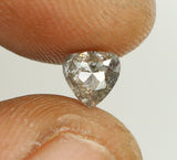 0.50 Ct Natural Loose Diamond Heart Grey Salt And Pepper Color 4.85 MM KDL7880