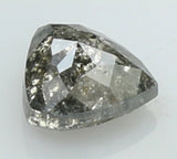 0.50 Ct Natural Loose Diamond Heart Grey Salt And Pepper Color 4.85 MM KDL7880