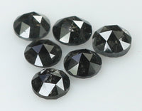 Natural Loose Diamond Round Rose Cut Black Salt And Pepper Color I3 Clarity 6 Pcs 1.11 Ct KDL7746