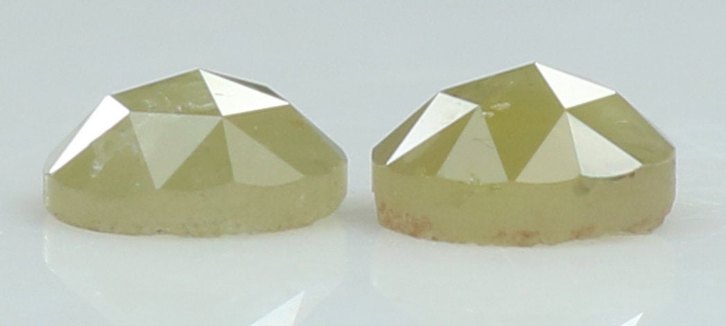 1.16 CT Natural Loose Round Rose Cut Pair Diamond Yellow Color Round Shape Diamond 5.00 MM Natural Grey Color Round Rose Cut Diamond QL7803