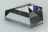 0.87 Ct Natural Loose Diamond Coffin Black Grey Salt And Pepper Color I3 Clarity 6.40 MM KDL7838