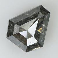 0.87 Ct Natural Loose Diamond Coffin Black Grey Salt And Pepper Color I3 Clarity 6.40 MM KDL7838