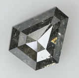 0.87 Ct Natural Loose Diamond Coffin Black Grey Salt And Pepper Color I3 Clarity 6.40 MM KDL7838