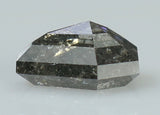 0.87 Ct Natural Loose Diamond Coffin Black Grey Salt And Pepper Color I3 Clarity 6.40 MM KDL7838