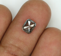 0.86 Ct Natural Loose Diamond Cushion Black Grey Salt And Pepper Color 5.93 MM KDL7859