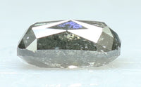 0.86 Ct Natural Loose Diamond Cushion Black Grey Salt And Pepper Color 5.93 MM KDL7859