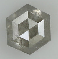 0.57 Ct Natural Loose Diamond Hexagon Grey Color I3 Clarity 4.70 MM KDL7965