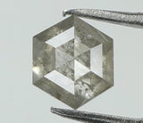 0.57 Ct Natural Loose Diamond Hexagon Grey Color I3 Clarity 4.70 MM KDL7965