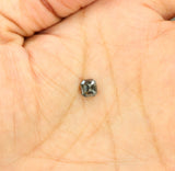 1.04 Ct Natural Loose Diamond Emerald Black Grey Salt And Pepper Color I3 Clarity 5.85 MM KDK1942