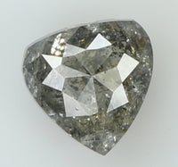 0.50 Ct Natural Loose Diamond Heart Grey Salt And Pepper Color 4.85 MM KDL7880