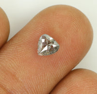 0.50 Ct Natural Loose Diamond Heart Grey Salt And Pepper Color 4.85 MM KDL7880