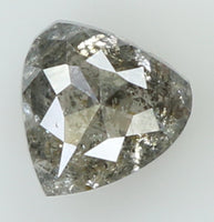 0.50 Ct Natural Loose Diamond Heart Grey Salt And Pepper Color 4.85 MM KDL7880